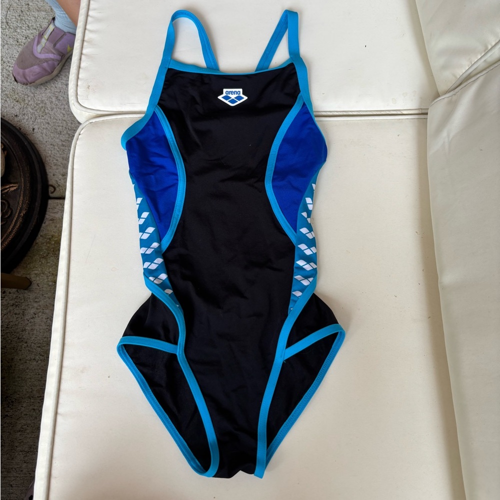 Arena Women's Black and Blue One Piece Swimsuit